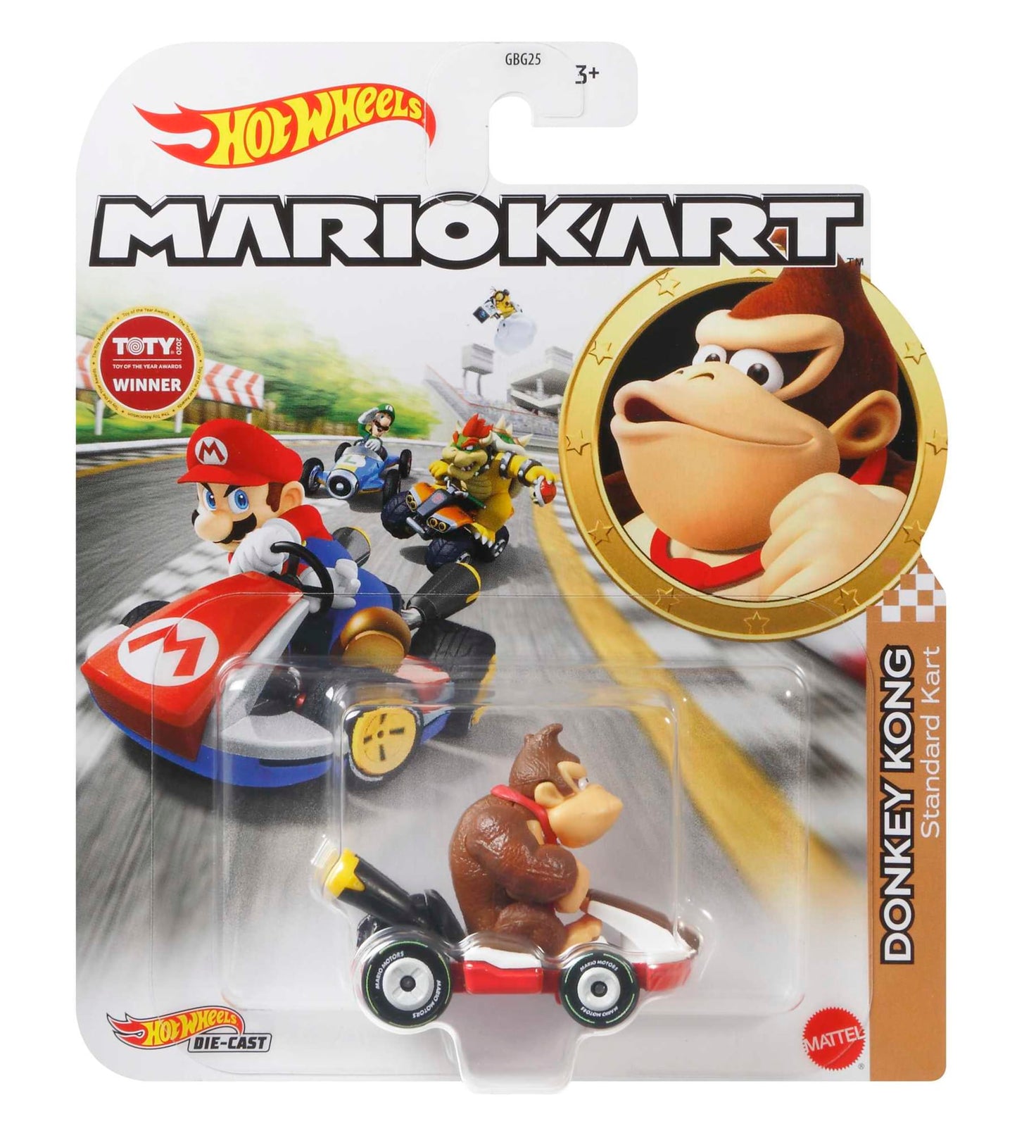 Hot Wheels Mario Kart Ve¨ªculo de Brinquedo Kart Padr?o Donkey Kong