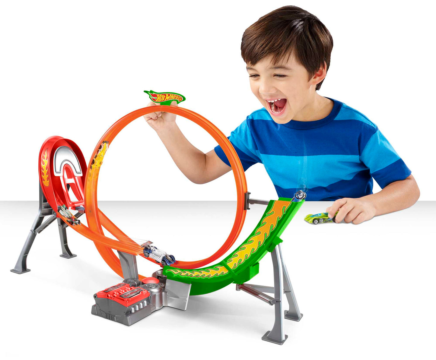 Hot Wheels?  Coffre Piste de Course Motoris¨¦e