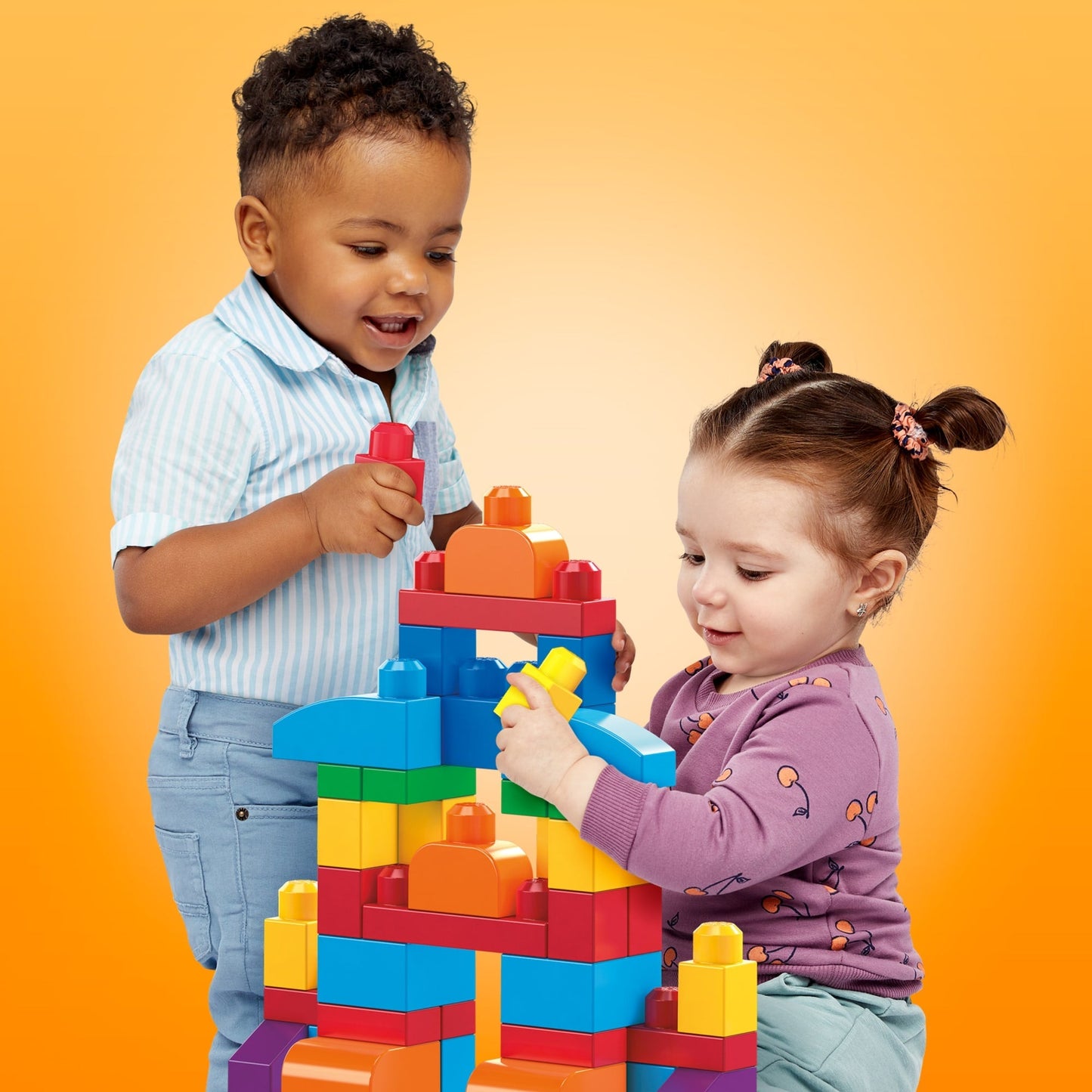 Mega Bloks Juguete de Construcci¨®n Bolsa de 60 bloques Azul