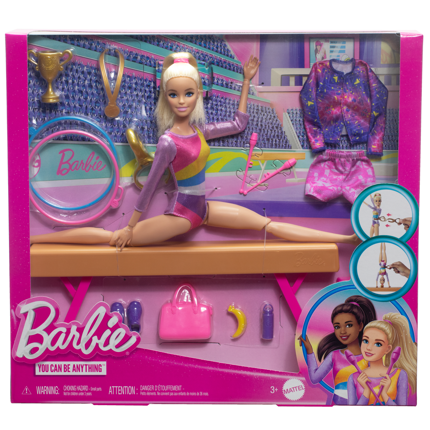 Barbie Profiss?es Conjunto de Brinquedo Ginasta Cabelo Loiro
