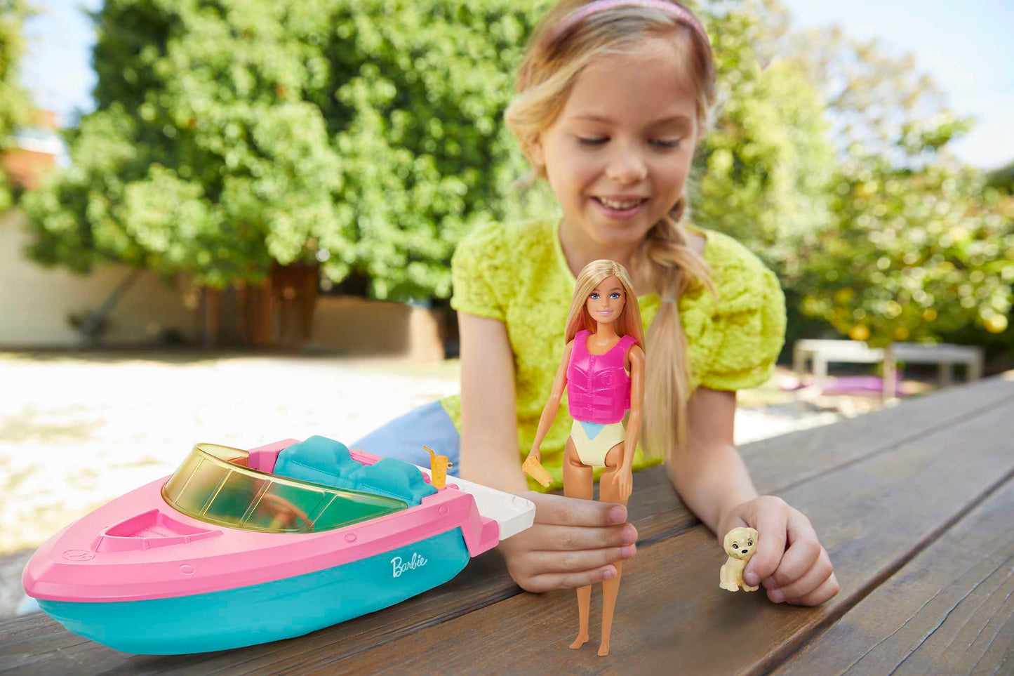 Barbie Set de Juego Bote acu¨¢tico con Mu?eca