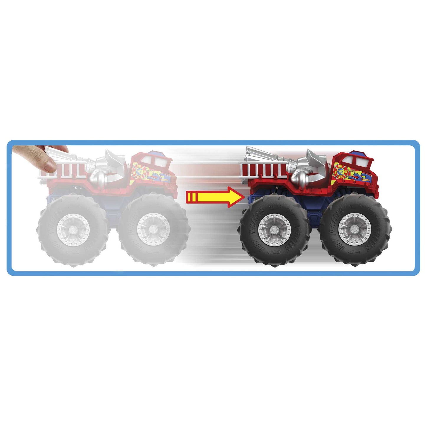 Hot Wheels Monster Trucks Veh¨ªculo de Juguete 1:43 Llantas Todo Terreno 5 Alarm