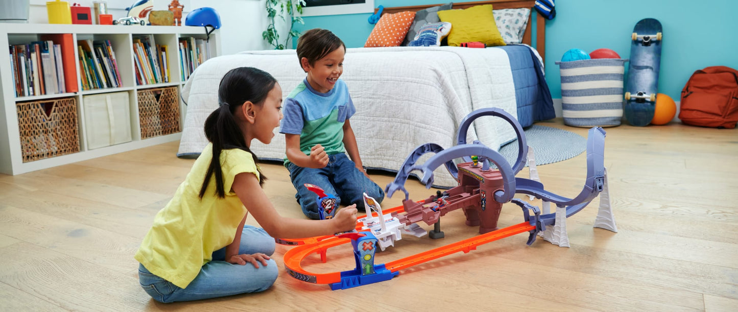 Hot Wheels?-Racerverse-Piste de Course Mobile de Spiderman-Coffret